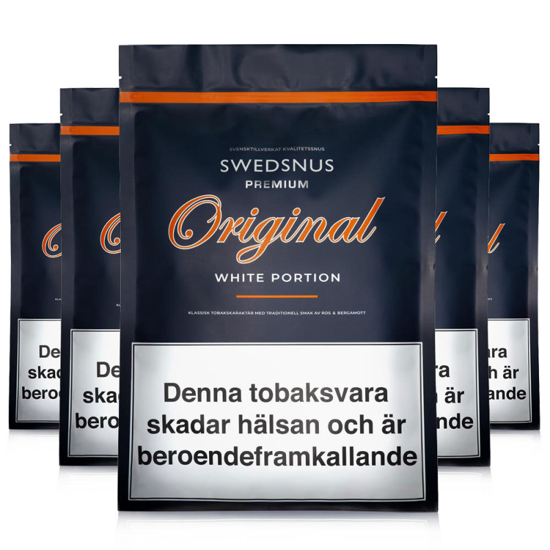5-Pack Premium Original 300 White Portion